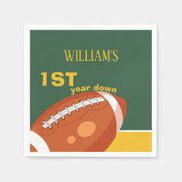 Beispiel für Retro Football Erstes Jahr bis zum 1. Serviette