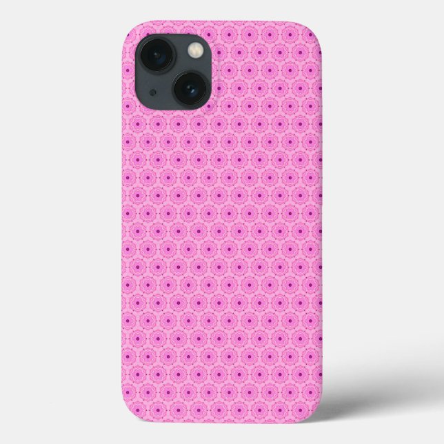Beispiel für rosa runde, geometrische Muster Case-Mate iPhone Hülle (Rückseite)