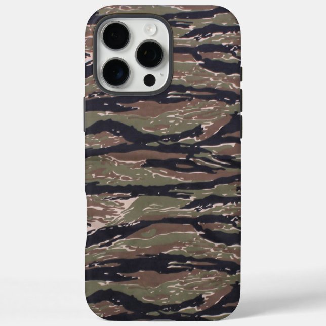Beispiel für Tiger Stripe Camouflage iPhone 16 Pro Max Hülle (Rückseite)