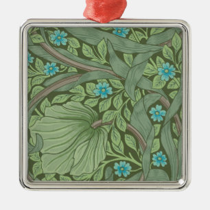 Beispiel für Wallpaper-Muster mit "Vergiss-Me-Nots Silbernes Ornament