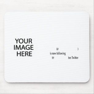 Beispiel im Anschluss an Twitter Bild und Text hin Mousepad