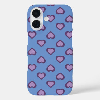 Beispiel: Lavender Hearts Pattern Case-Mate iPhone 16 Hülle