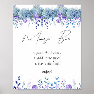 Beispiel Lila Blumengarten Mimosa Bar Sign Poster