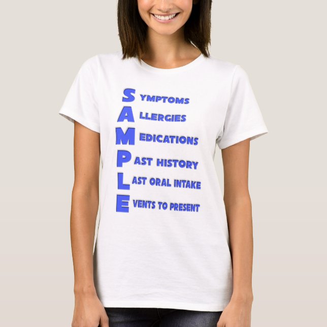 Beispiel - Mnemonische Abkürzung für medizinische  T-Shirt (Vorderseite)