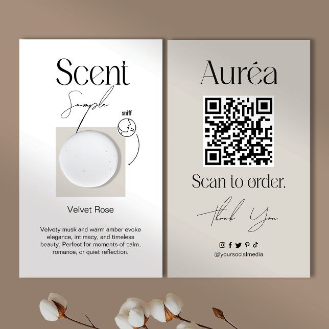 Beispiel QR Business Card für Candle Scent Visitenkarte (Von Creator hochgeladen)