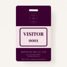 Beispiel Royal Crimson Barcode Visitenkarte Ausweis