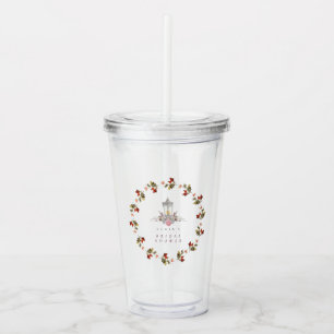 Beispiel Rustikale Rose und Brautparty Lantern Acryltrinkbecher