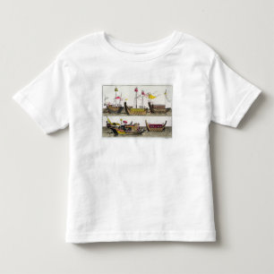 Beispiele der chinesischen Schiffe, Illustration Kleinkind T-shirt