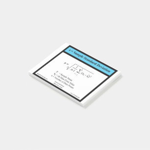 Beispielstandardabweichung Post-it Klebezettel