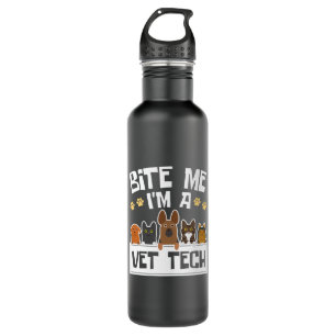 Beiß, ich bin ein Tierarzt, der sich für Tierärzte Edelstahlflasche