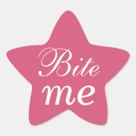 Beiß-Me-Star-Aufkleber - Rosa Stern-Aufkleber