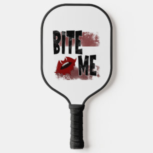 Beiß mich - Cooler Spruch - Halloween - Fledermaus Pickleball Schläger