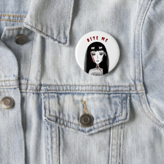 Beiß mich Emo Pin Button