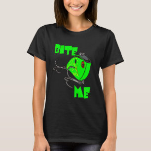 Beiß mich Lustiger Angelköder T-Shirt