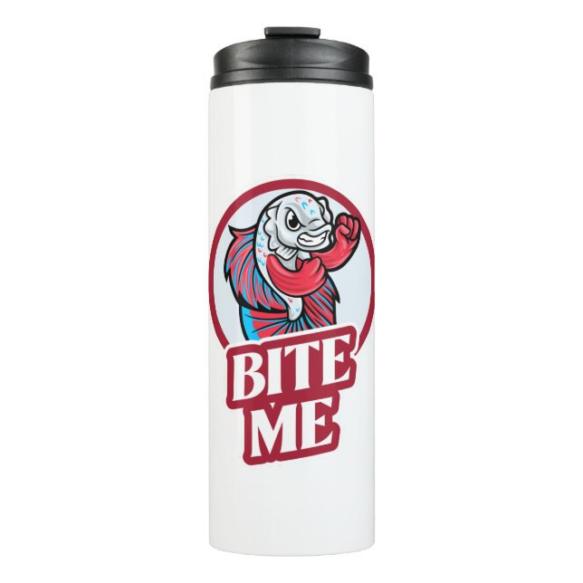 Beiß mich thermosbecher (Vorderseite)