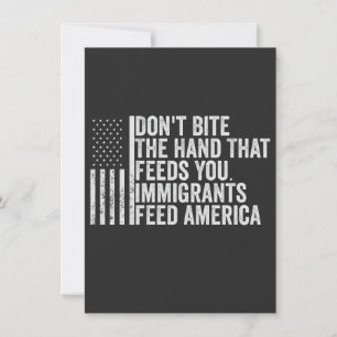 Beiß nicht die Hand, die dir Amerikaner Füttre Einladung