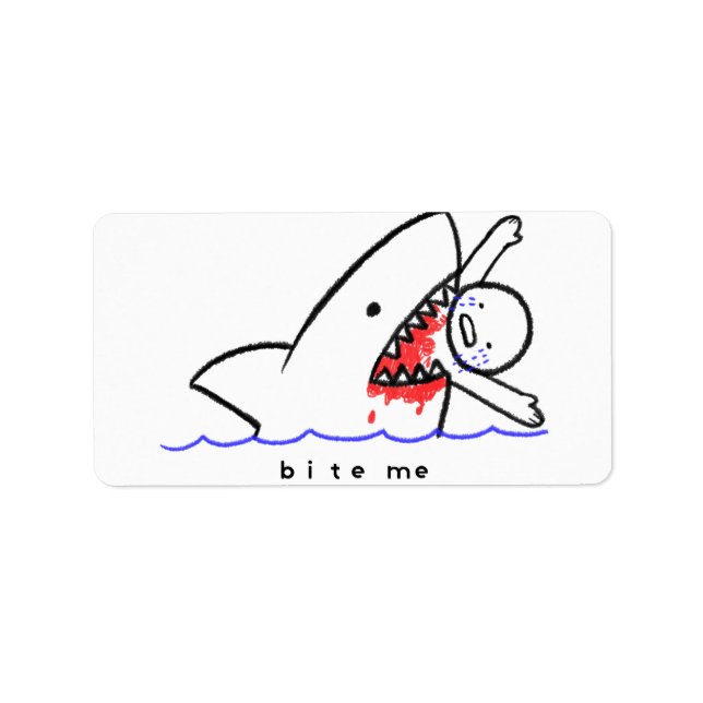 beißen adressaufkleber (Vorne)