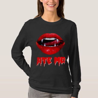 Beißen Sie mich Vampir Halloween T-Shirt