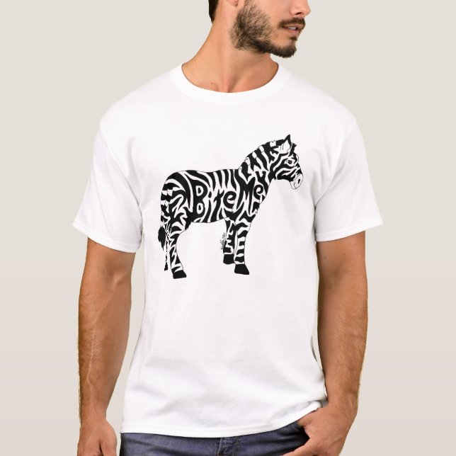 Beißen Sie mich Zebra T-Shirt (Vorderseite)