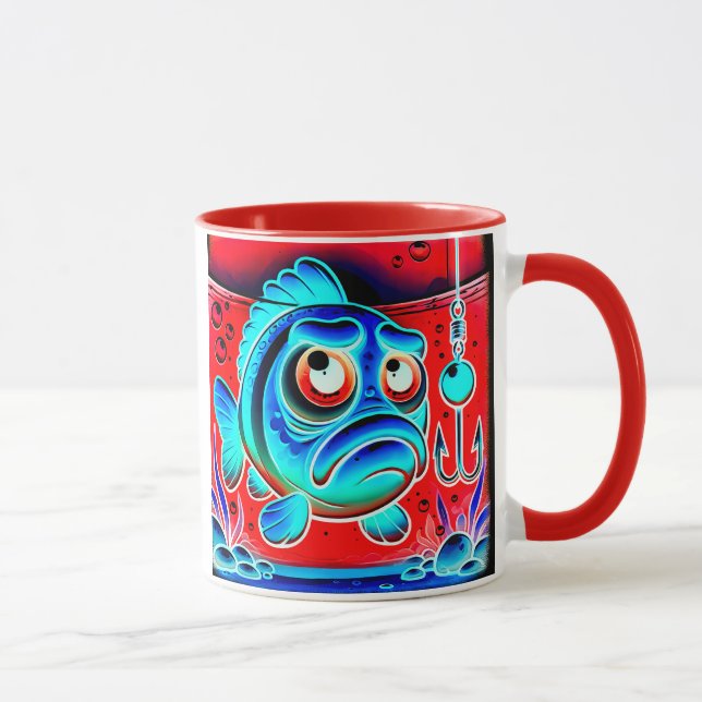 Beißt der Fisch an den Haken? Tasse (Rechts)