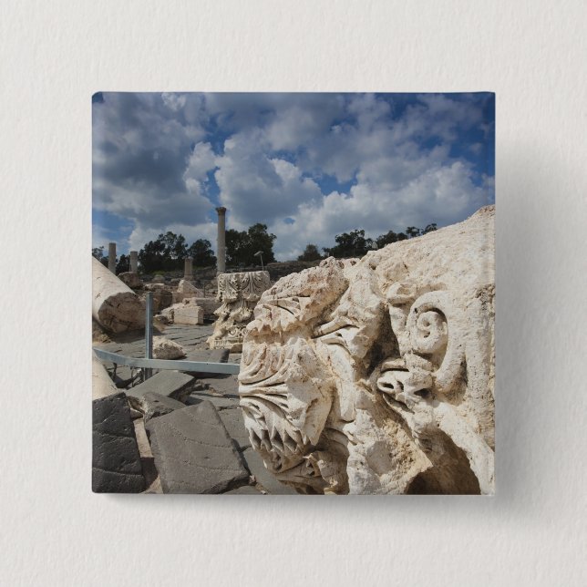 Beit She-an-Nationalpark, Ruinen aus römischer Zei Button (Vorderseite)