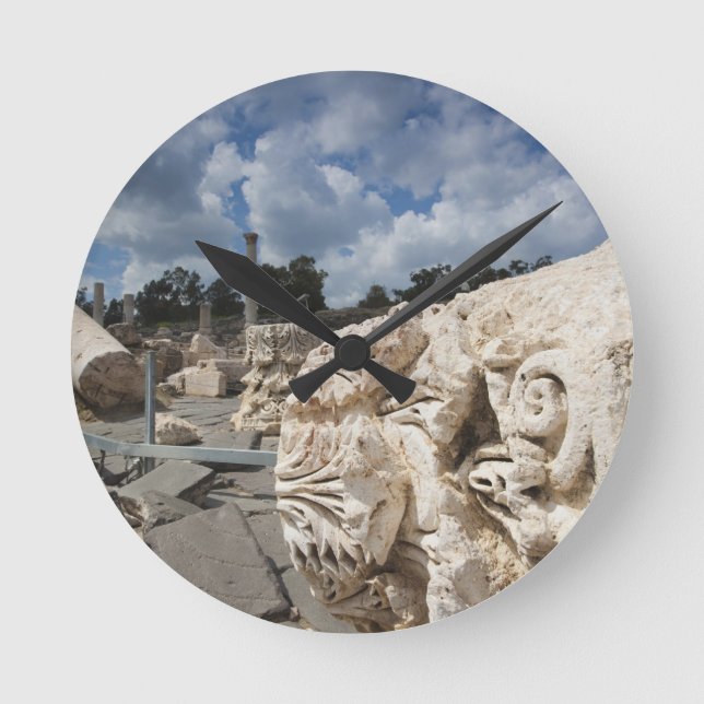 Beit She-an-Nationalpark, Ruinen aus römischer Zei Runde Wanduhr (Vorderseite)