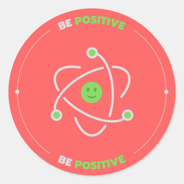 Bejahen Runder Aufkleber (Vorderseite)