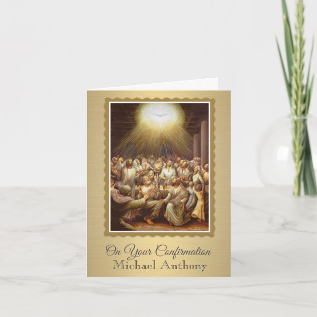 Bejahung des Heiligen Geistes auf den Aposteln Karte (Vorderseite)