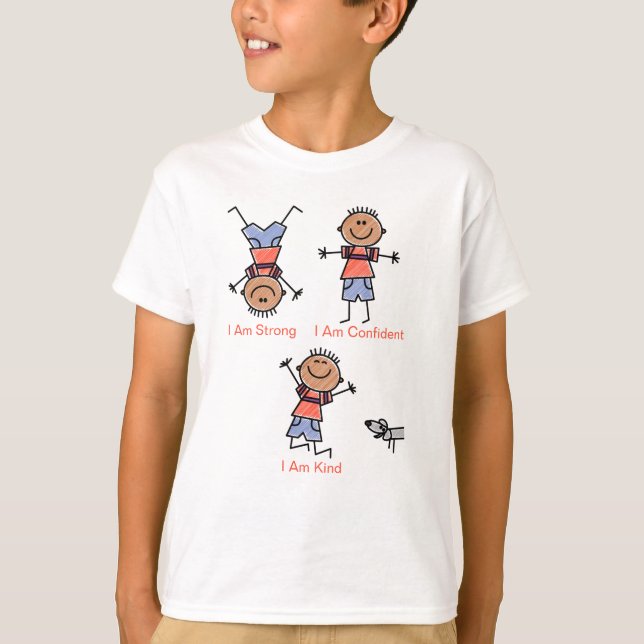 Bejahungen für schwarze Jungen T-Shirt (Vorderseite)