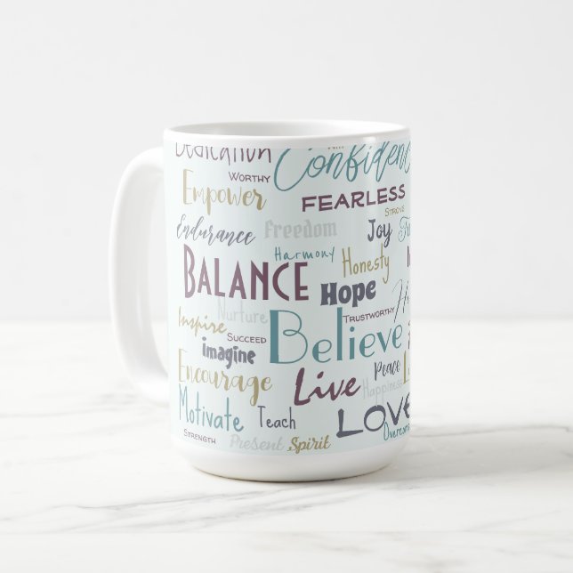 Bejahungen Kaffeetasse (Vorderseite Links)