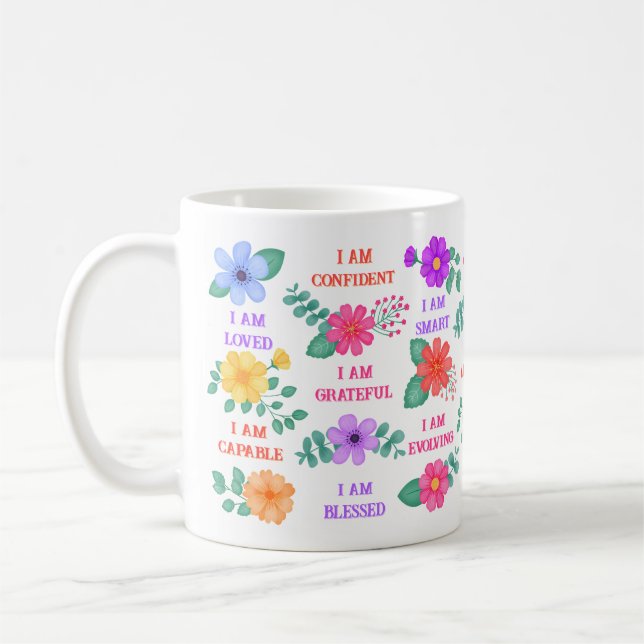 Bejahungen kreieren Ihre eigenen Zitate lebendig b Kaffeetasse (Links)