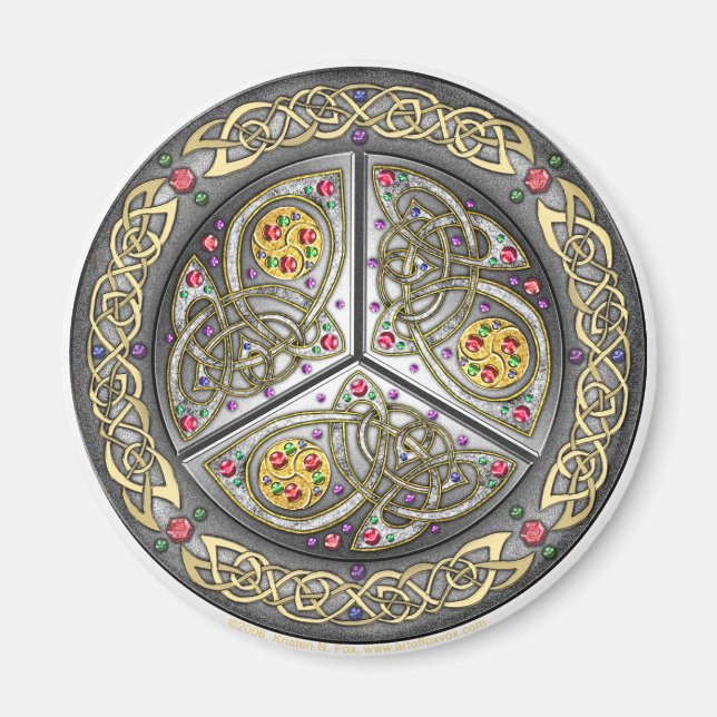 Bejeweled Celtic Shield Magnet (Vorne)