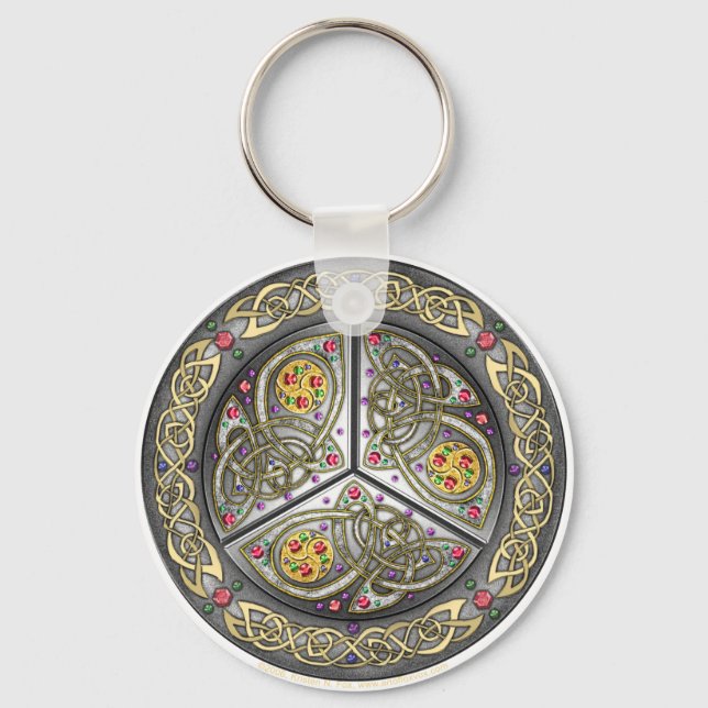 Bejeweled Celtic Shield Schlüsselanhänger (Vorderseite)