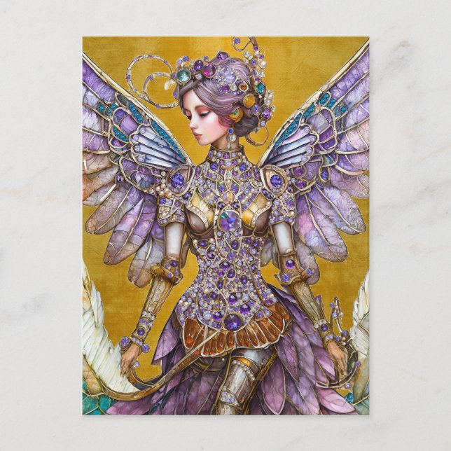 Bejeweled Sugar Plum Fairy Feiertagspostkarte (Vorderseite)