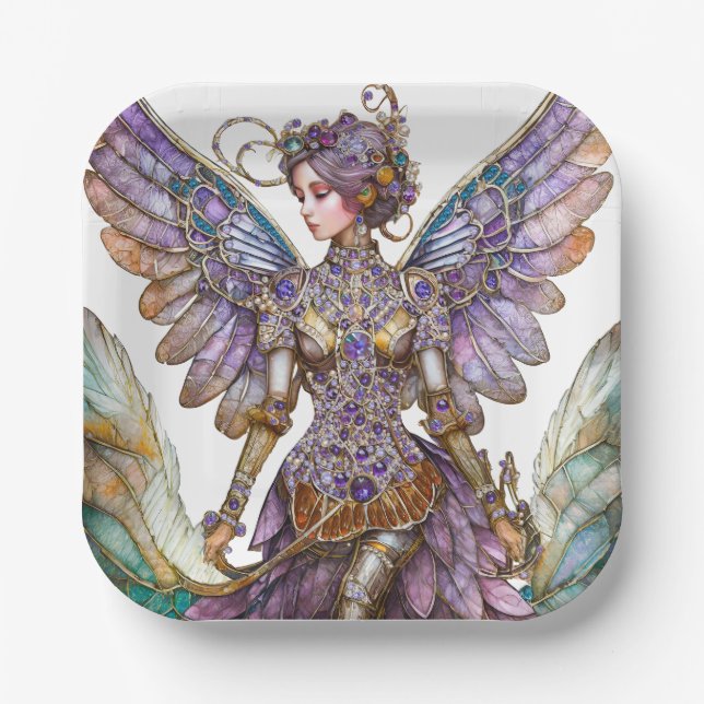 Bejeweled Sugar Plum Fairy Pappteller (Vorderseite)