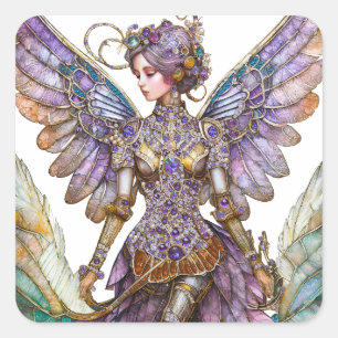 Bejeweled Sugar Plum Fairy Quadratischer Aufkleber