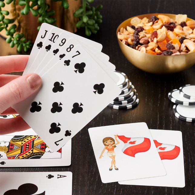 Bejubeln für Kanada beim Kartenspielen Spielkarten (Von Creator hochgeladen)