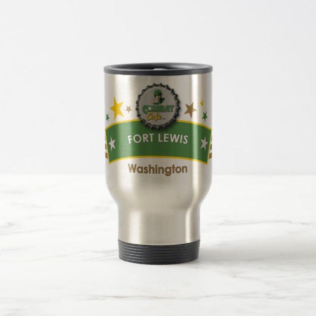 Bekämpfen Sie Café Fort Lewis, WA Reisebecher (Mittel)