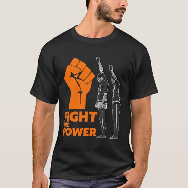 BEKÄMPFEN SIE DEN POWER Black Power Salute 1968 Ol T-Shirt (Vorderseite)