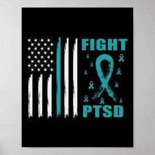 Bekämpfung der Aquamarinen Flachbandbreite und -fl Poster