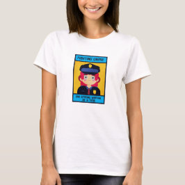Bekämpfung der Kriminalität, eine starke Frau nach T-Shirt