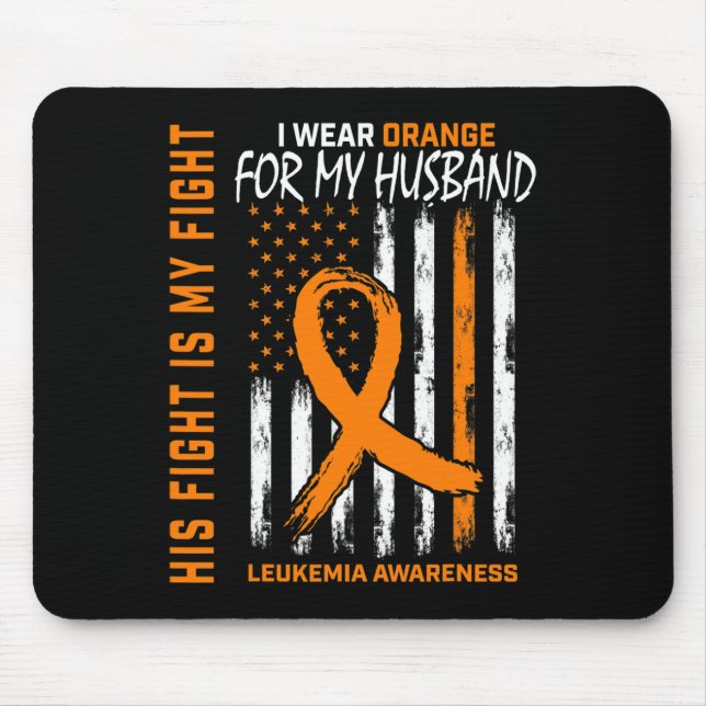 Bekämpfung der Orangen Leukämie Krebs Bewusstsein  Mousepad (Vorne)