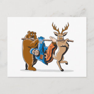 Bekämpfung der Rache von Jagdtieren Postkarte