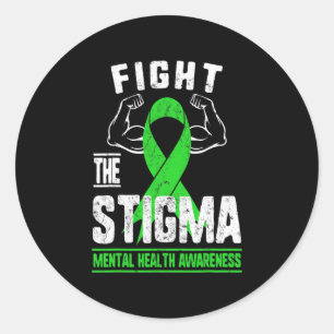 Bekämpfung der Stigma Mental Health Awareness Depr Runder Aufkleber
