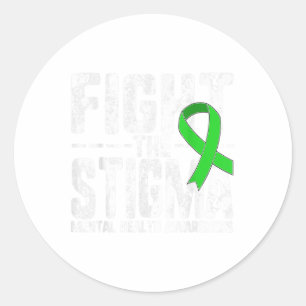 Bekämpfung der Stigma Mental Health Awareness Depr Runder Aufkleber