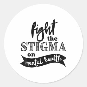 Bekämpfung der Stigma Psychische Gesundheit Bewuss Runder Aufkleber