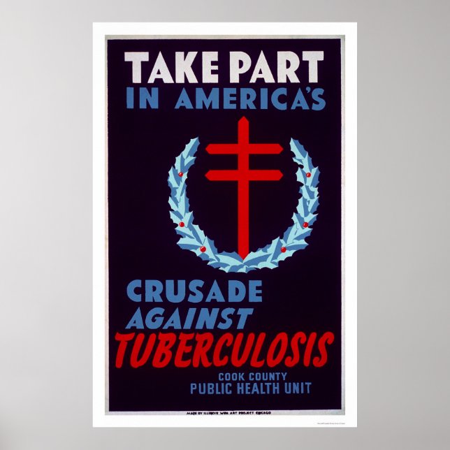Bekämpfung der Tuberkulose 1940 WPA Poster (Vorne)