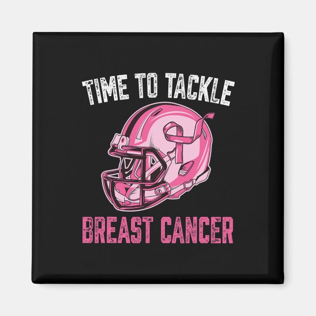 Bekämpfung des Brustkrebs Helm Pink Ribbon A Magnet (Vorne)