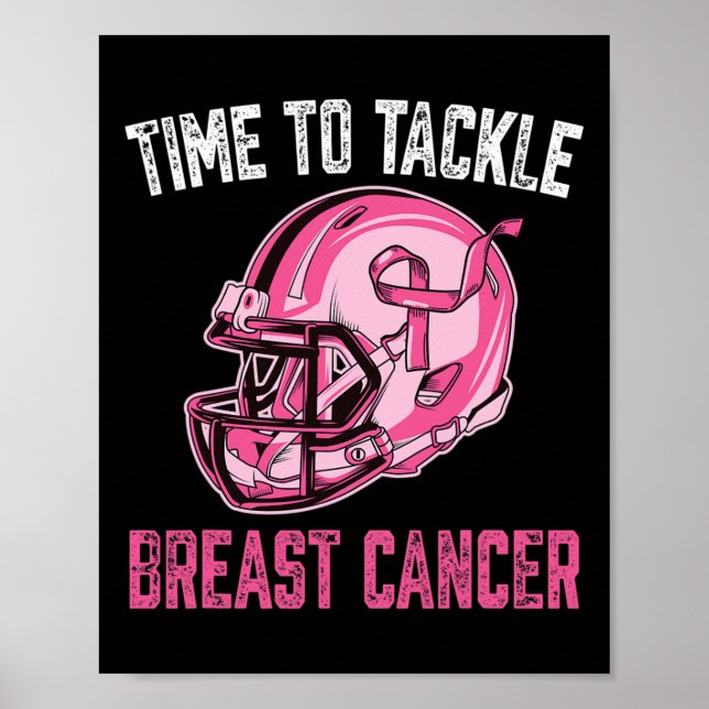 Bekämpfung des Brustkrebs Helm Pink Ribbon A Poster (Vorne)