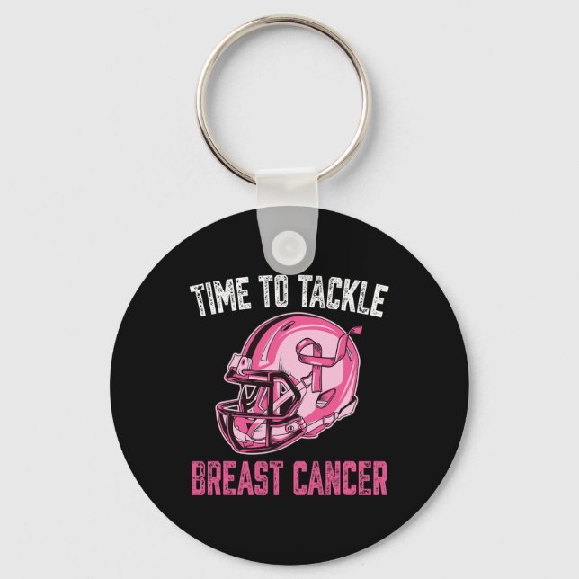 Bekämpfung des Brustkrebs Helm Pink Ribbon A Schlüsselanhänger (Vorderseite)